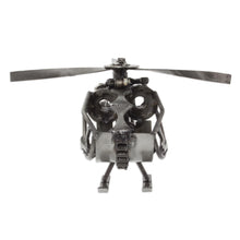 Load image into Gallery viewer, Handcrafted Helicopter Sculpture of Recycled Auto Parts - Helicopter | NOVICA
