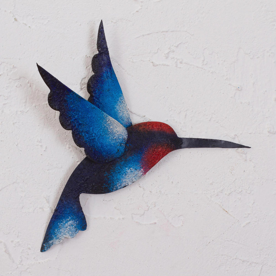 Delightful Blue Hummingbird