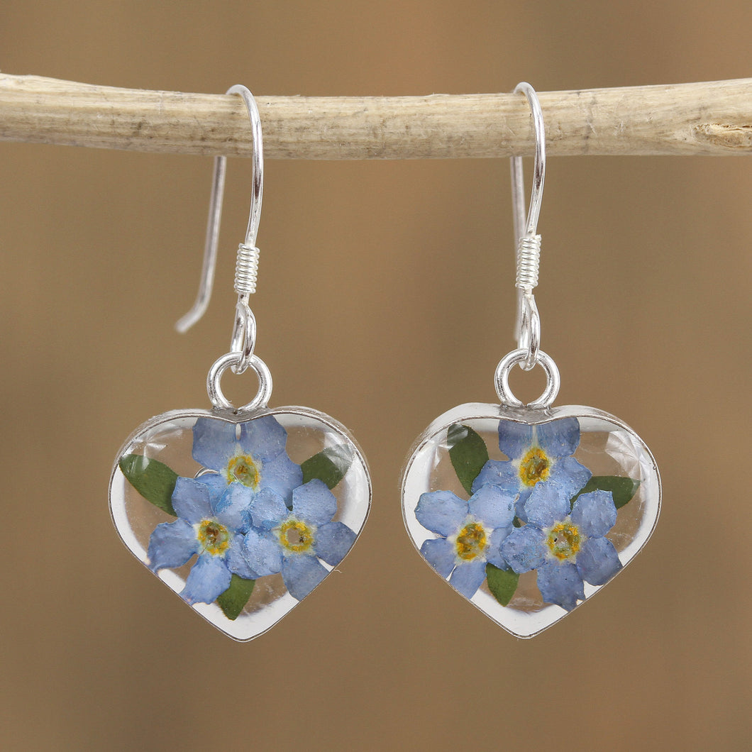 Blue Flowery Hearts