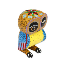 Load image into Gallery viewer, Mexican Hand Decorated Copal Wood Owl Alebrije Sculpture - Dream Owl | NOVICA
