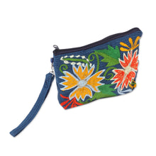 Load image into Gallery viewer, Cotton Cosmetic Bag - Hidalgo Flowers | NOVICA
