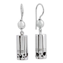 Load image into Gallery viewer, Taxco Sterling Silver Dangle Earrings from Mexico - Wholly Mysterious | NOVICA

