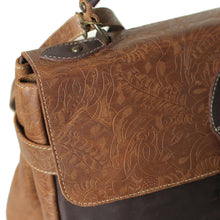 Load image into Gallery viewer, Leather Handbag in Chestnut and Espresso from Mexico - Traditional Vanguard | NOVICA
