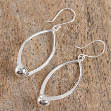 Load image into Gallery viewer, Modern Taxco Sterling Silver Dangle Earrings from Mexico - Modern Perfection | NOVICA
