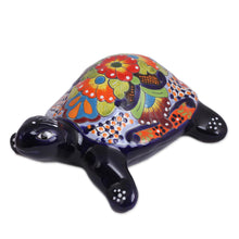 Load image into Gallery viewer, Hand-Painted Ceramic Turtle Sculpture from Mexico - Cute Turtle | NOVICA
