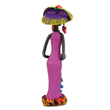 Load image into Gallery viewer, Day of the Dead Strolling Catrina Ceramic Figurine - Strolling Catrina | NOVICA
