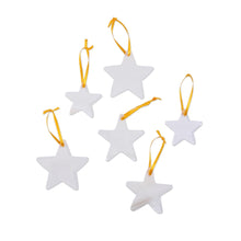 Load image into Gallery viewer, Set of 6 Natural Onyx Star Ornaments Handcrafted in Mexico - Star of the East | NOVICA
