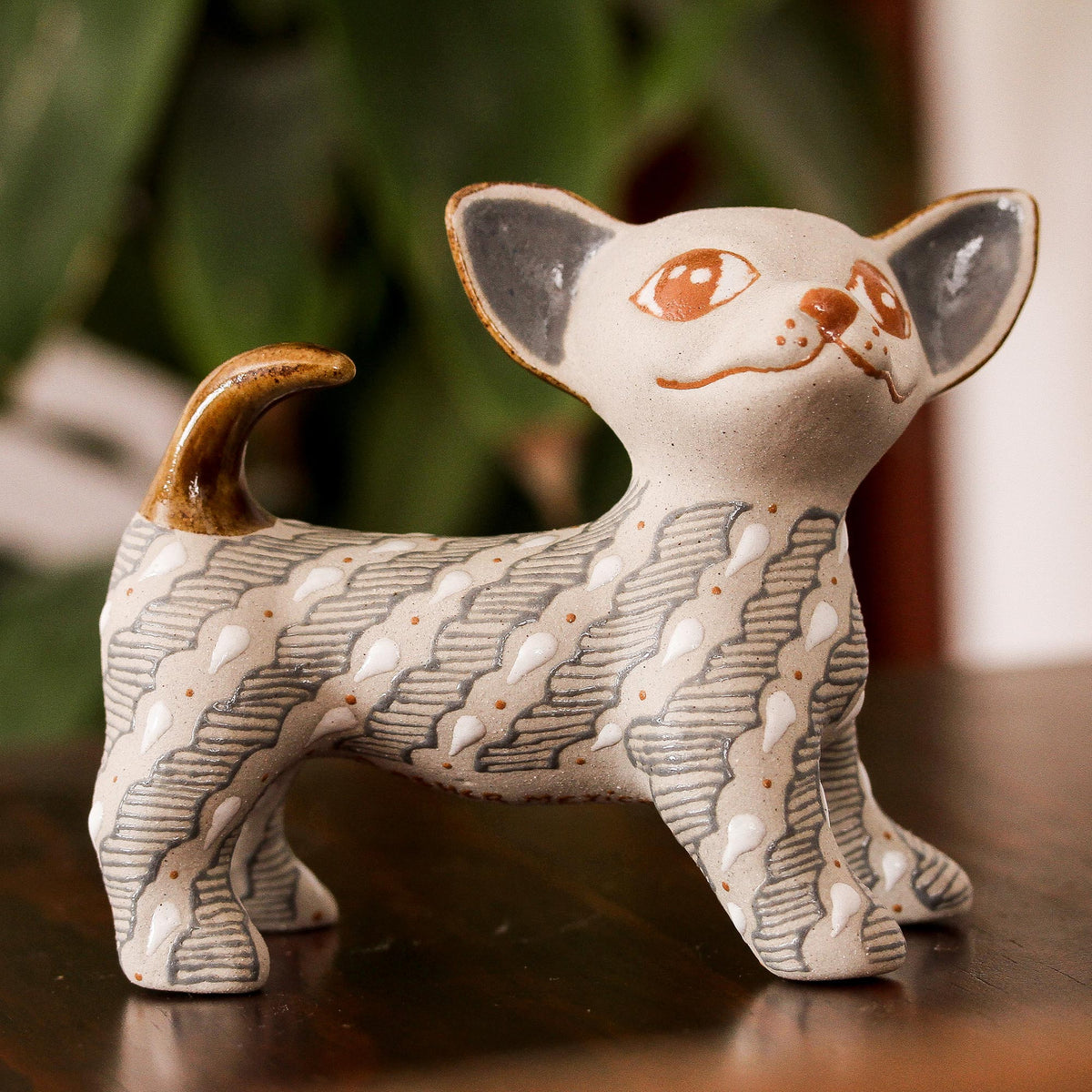 UNDISCOVERED Artisan Box | Handcrafted Grey and Beige Ceramic Chihuahua ...