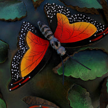 Load image into Gallery viewer, Butterfly-Themed Steel Wall Sculpture from Mexico - Monarch Vase | NOVICA
