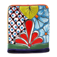 Load image into Gallery viewer, Hand-Painted Talavera Ceramic Tissue Box Cover from Mexico - Folk Art Convenience | NOVICA
