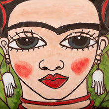 Load image into Gallery viewer, Handcrafted Frida Kahlo Colorful Ceramic Decorative Plate - Fantastic Frida | NOVICA
