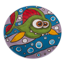 Load image into Gallery viewer, Goofy Fish Ceramic Wall Art from Mexico - Goofy Fish | NOVICA
