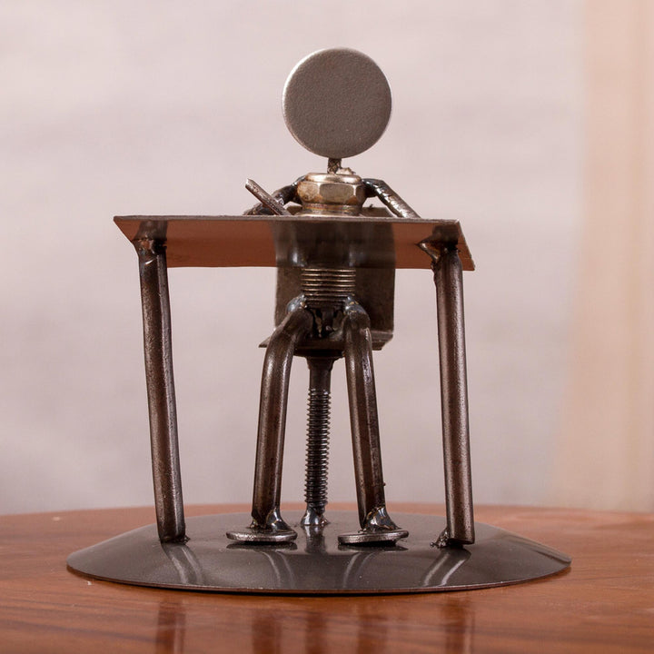 Recycled Metal Auto Part Artist Sculpture from Mexico - Artist | NOVICA