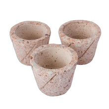 Load image into Gallery viewer, Spiral Pattern Reclaimed Stone Flower Pots (Set of 3) - Plant Stripes | NOVICA
