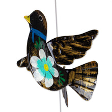 Load image into Gallery viewer, Handcrafted Hand Painted Garland of Floral Mexican Birds - Festive Doves | NOVICA
