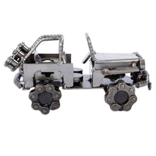 Load image into Gallery viewer, Recycled Auto Parts Rustic Jeep Sculpture - Rustic Jeep | NOVICA
