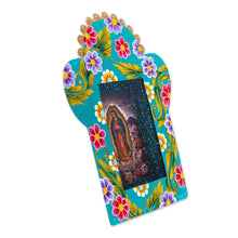 Load image into Gallery viewer, Handcrafted Virgin of Guadalupe Tin Plaque or Photo Frame - Roses for Guadalupe | NOVICA
