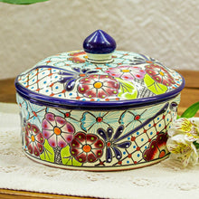 Load image into Gallery viewer, Food Safe Ceramic Tortilla Server - Colors of Mexico | NOVICA
