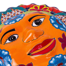Load image into Gallery viewer, Talavera-Style Sun Wall Plaque from Mexico - Sunshine | NOVICA

