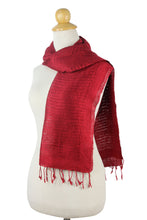 Load image into Gallery viewer, Silk scarf - Blackcurrant Supreme | NOVICA
