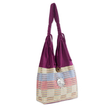 Load image into Gallery viewer, Unique Cotton Shoulder Bag from Thailand - Siamese Blush | NOVICA
