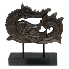 Load image into Gallery viewer, Unique Rain Tree Wood Sculpture on Stand - Magnificent Huang | NOVICA
