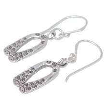 Load image into Gallery viewer, Sterling silver dangle earrings - Siamese Snakes | NOVICA
