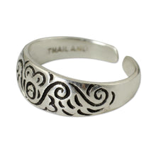 Load image into Gallery viewer, Toe Ring in Sterling Silver Thai Artisan Jewelry - Monkey Walk | NOVICA
