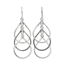 Load image into Gallery viewer, Handcrafted Sterling Silver Earrings - Perpetual Cascade | NOVICA
