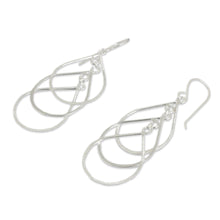 Load image into Gallery viewer, Handcrafted Sterling Silver Earrings - Perpetual Cascade | NOVICA
