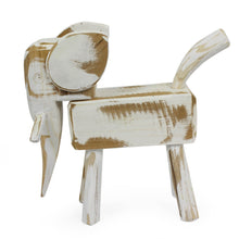 Load image into Gallery viewer, Naif White Wood Elephant Sculpture from Thailand - Thai White Elephant | NOVICA
