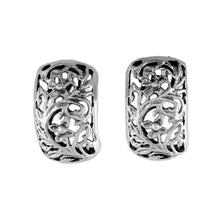 Load image into Gallery viewer, Sterling Silver Floral Drop Earrings from Thailand - Floral World | NOVICA
