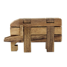 Load image into Gallery viewer, Rain Tree Wood Elephant Puzzle from Thailand - Elephant Puzzle | NOVICA
