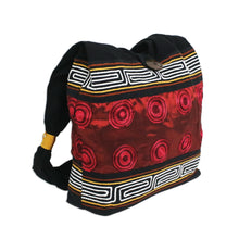 Load image into Gallery viewer, Cotton Thai Style Shoulder Bag in Crimson and Black - Crimson Wine | NOVICA
