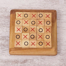 Load image into Gallery viewer, Handcrafted Large Wood Tic-Tac-Toe Board from Thailand - Extreme Tic-Tac-Toe | NOVICA
