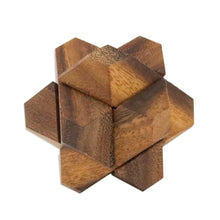 Load image into Gallery viewer, Handcrafted Wood Star-Shaped Puzzle from Thailand - Star Challenge | NOVICA
