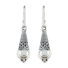 Load image into Gallery viewer, Sterling Silver Dangle Earrings from Thailand - Orbs of Opulence | NOVICA
