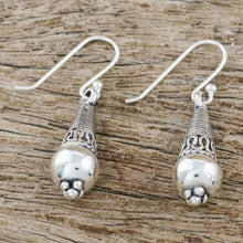 Load image into Gallery viewer, Sterling Silver Dangle Earrings from Thailand - Orbs of Opulence | NOVICA
