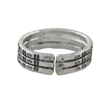 Load image into Gallery viewer, Handmade Sterling Silver Thai Hill Tribe Geometric Wrap Ring - Mark of Lanna | NOVICA
