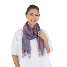 Load image into Gallery viewer, Tied-Dyed Cotton Wrap Scarf in Pink and Purple from Thailand - Fantastic Colors | NOVICA
