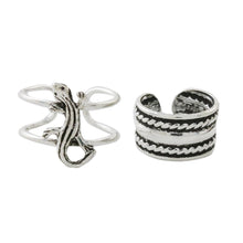 Load image into Gallery viewer, Sterling Silver Lizard Ear Cuffs from Thailand - Little Lizard | NOVICA
