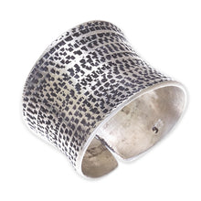 Load image into Gallery viewer, Patterned Sterling Silver Wrap Ring from Thailand - Breath of Autumn | NOVICA
