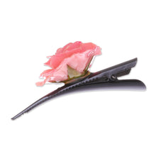 Load image into Gallery viewer, Natural Pink Sweetheart Rose Hair Clip from Thailand - Pink Sweetheart | NOVICA
