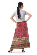 Load image into Gallery viewer, Rayon Skirt with Printed Floral Motifs from Thailand - Fantastic Floral Garden | NOVICA
