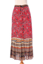 Load image into Gallery viewer, Rayon Skirt with Printed Floral Motifs from Thailand - Fantastic Floral Garden | NOVICA
