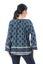 Load image into Gallery viewer, Floral Motif Printed Rayon Skirt from Thailand - Fascinating Night | NOVICA
