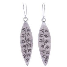 Load image into Gallery viewer, Handcrafted Karen Silver Dangle Earrings from Thailand - Karen Spring | NOVICA
