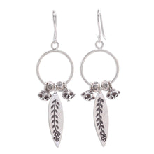 Load image into Gallery viewer, Handmade Sterling and Karen Silver Floral Dangle Earrings - Tribal Tree | NOVICA
