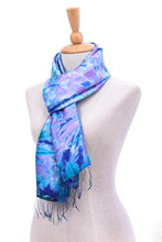 Load image into Gallery viewer, Hand Crafted Tie-Dyed Silk Scarf - Candy Sea | NOVICA

